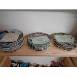 Set of 12 Wedgwood 'Bonds Owls' plates by Danbury Mint and a Set of 12 Wedgwood 'The Majesty of