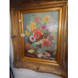 Ornate Gilt framed Still life print of flowers by Albert Williams