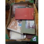 Box of assorted Postcards and postcard albums