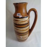 West German Pottery umbrella vase with single handle