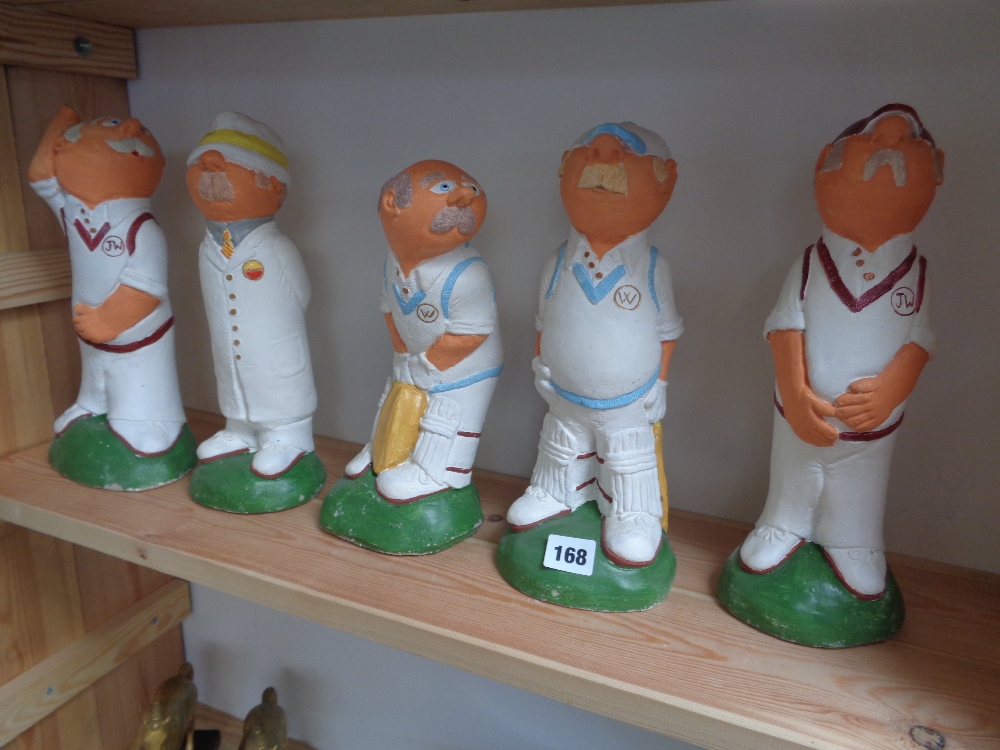 5 Concrete Novelty Cricket garden gnomes