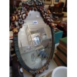 Large Oval Barbola Mirror