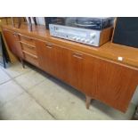 1970s Long Sideboard on tapering legs