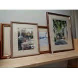 2 Framed prints of Portmerion & a Print of Sheringham signed in pencil