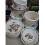 Qty. of Portmerion Botanical Garden pottery inc. Flower pot, Dinner plates, Bowls etc.