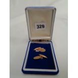 Pr. Of 9ct Gold Art Deco Cufflinks 5.5g total weight