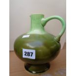 J R Mally & Co green glazed ewer of two tones