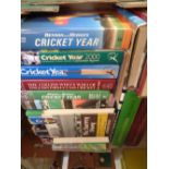 2 Boxes of assorted Cricket related books