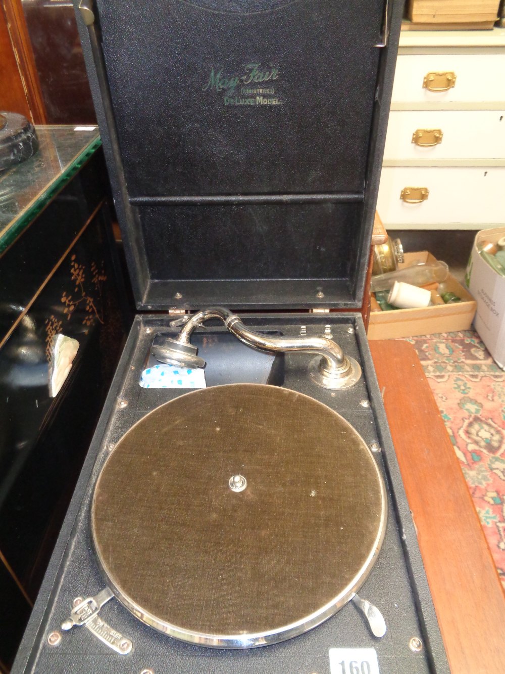 May Fair Deluxe Model portable gramophone