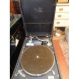 May Fair Deluxe Model portable gramophone