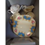 Royal Crown Derby 'Derby Posies' Teapot and a Grosvenor China Teaset