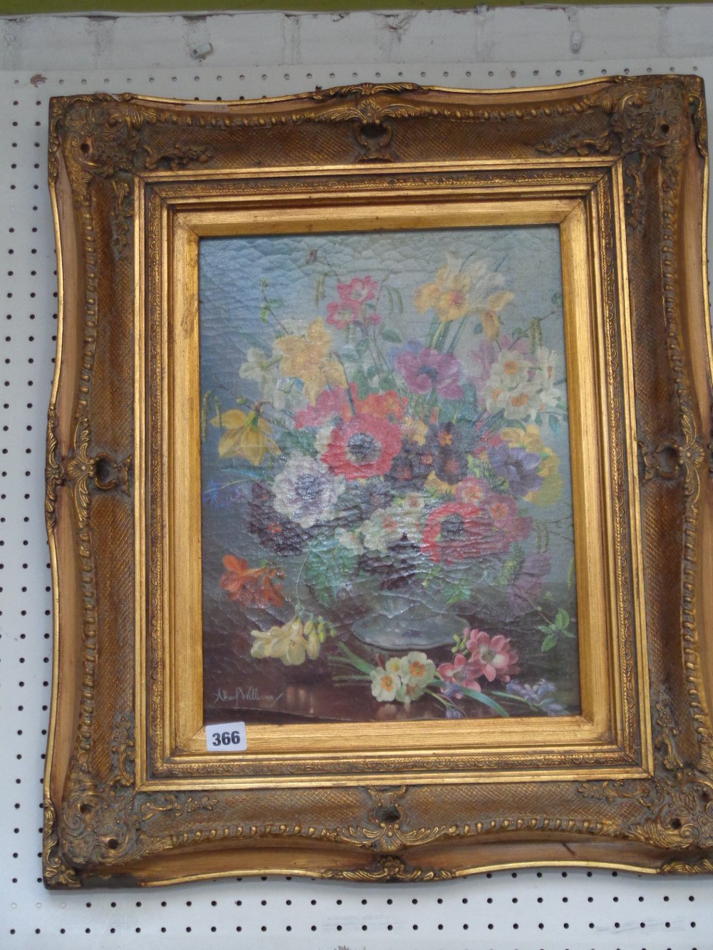 Gilt framed Print of A floral still life by Albert Williams