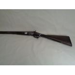 19thC Mash Brothers of 3a Wilmore Street London Pin fire 12 gauge shotgun with Walnut stock