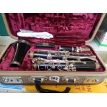 Cased The Model 41 Lewington of London Clarinet and assorted Music