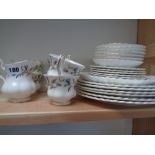 Royal Albert Brigadoon pattern teaset comprising of 6 Trios, Sandwich plate and 6 Dinner plates