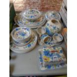 Large collection of Masons Regency Pattern Dinnerware inc. Tureens, Cheese Dish, Dinner plates etc.