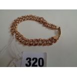 Good quality Ladies Fancy Link 9ct Gold Bracelet with Lobster clasp 9.5g total weight