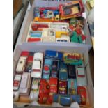 2 Boxes of Corgi, Dinky & Triang Model cars