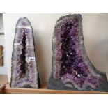 2 Large Amethyst Geodes