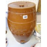 4 Gallon Etherium Drinking Water Barrel of brown glaze