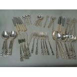 Sheffield Silverplated collection of Cutlery with floral decoration