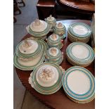 Extensive 19thC Copeland Turquoise and Gilded dinner set