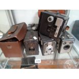 8 Assorted Box cameras inc. Kodak, Bilora etc.