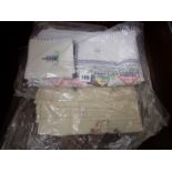 Qty. of Hand embroidered vintage table cloths and napkins