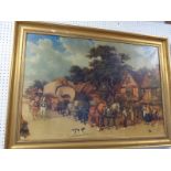 Large Framed print of a carriage scene