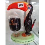 Carlton ware Guinness Toucan Lamp Base ' How grand to be a Toucan Just Think what Toucan do'