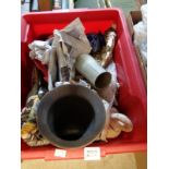 Box of European studio pottery and china