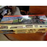 Boxed Hornby Flying Scotsman and boxed Hornby The Blue Pullman