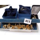 Collection of Gilt Elvis Presley commorative jewellery