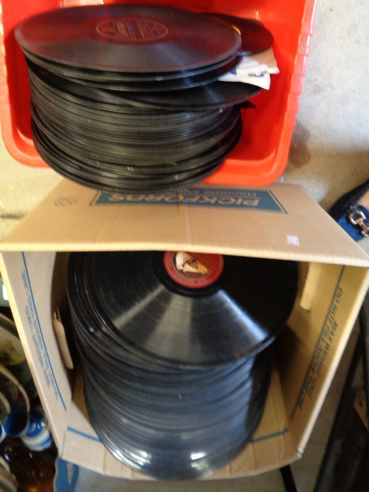 2 Boxes of Big Band and other 78 rpm records