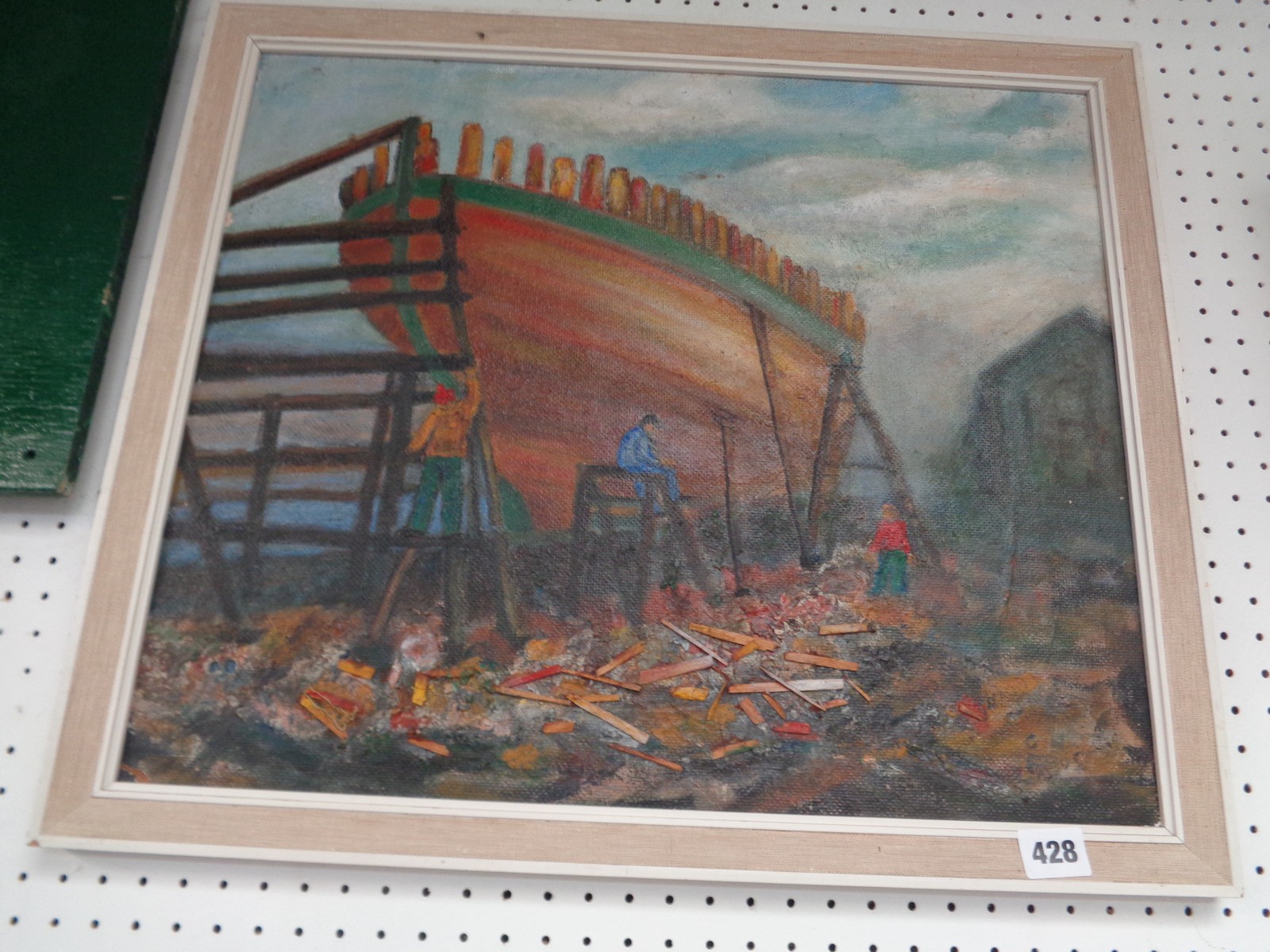 'The Boat Builders' by Frost Mc Duff framed