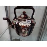 19thC Barge ware Teapot 'A Present from a Friend'