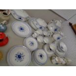 Large Adams Baltic pattern blue and white dinner set