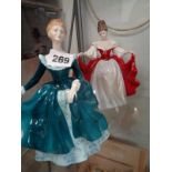 2 Royal Doulton Figurines Janine HN2461 & Sara HN2265