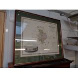 Large Map of Huntingdon by C J Greenwood of London