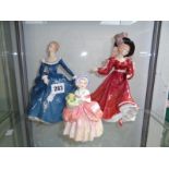 3 Royal Doulton Figurines inc. Fragrance HN2334, Cissie HN1809 and Patricia HN3365