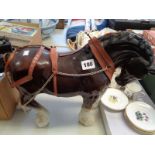 Large Pottery figure of a Shire horse