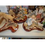 4 Sherratt and Simpson figural groups and a Country Artist Wrens with Yellow Pimpernel figurine