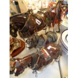 4 Melba ware Shire Horses