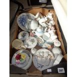 Box of assorted ceramics inc. Dolls Teaset, Royal Albert flower vase and assorted ceramics