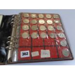 Collection of Early to Late 20thC Silver and Nickel German coins in folder