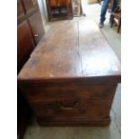 Large Pine Blanket box with brass drop handles