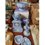 Wedgwood Pale Blue Wedgwood Jasperware and a 19thC Blue Wedgwood Jasperware Teapot