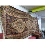 Good quality Heals of London retailed Wool Hand knotted Rug C.1920 350cm in Length by 150cm in