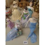 3 Royal Doulton figurines Diana Princess of Wales, Jessica, Enchantment and 3 other figures