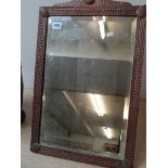 Hammered Copper Arts & Craft Style dressing table mirror dated 1952